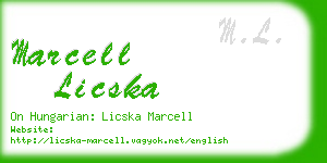 marcell licska business card